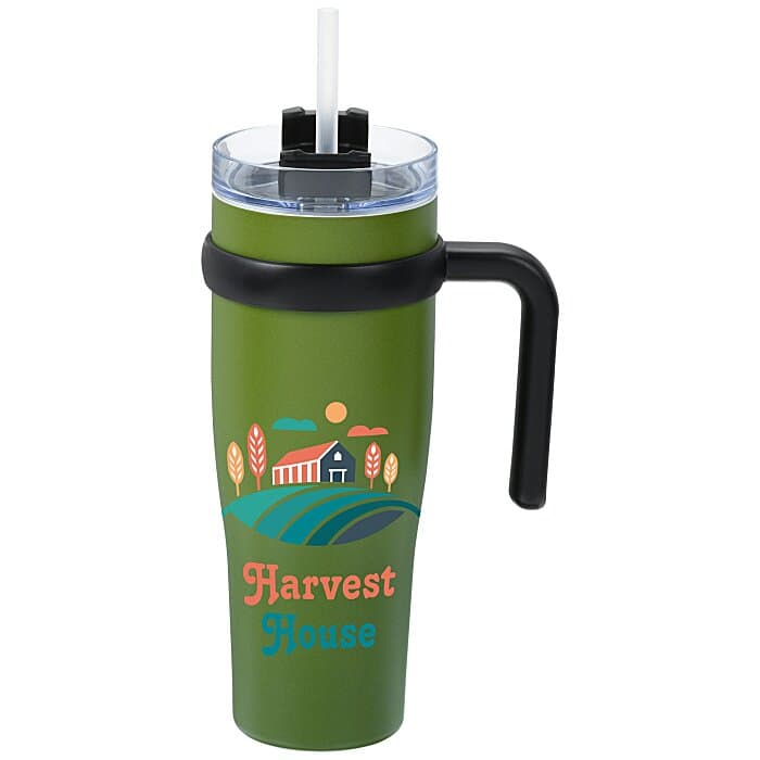 Colorful Buda Mug with Straw - 30 oz.