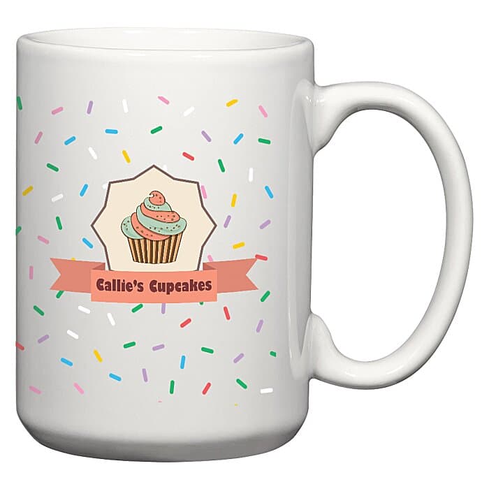 White Coffee Mug - 14 oz. - Full Color