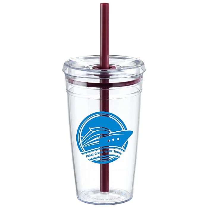 Anna Acrylic Tumbler with Straw - 15 oz.