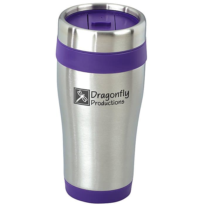 Steel Tumbler with Color Trim - 16 oz