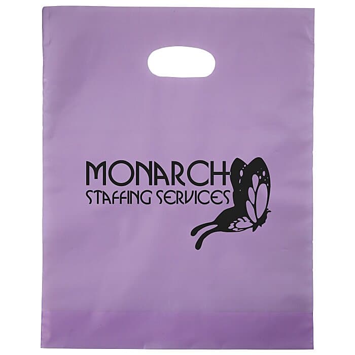 Colored Frosted Die-Cut Convention Bag - 15 inches x 12 inches
