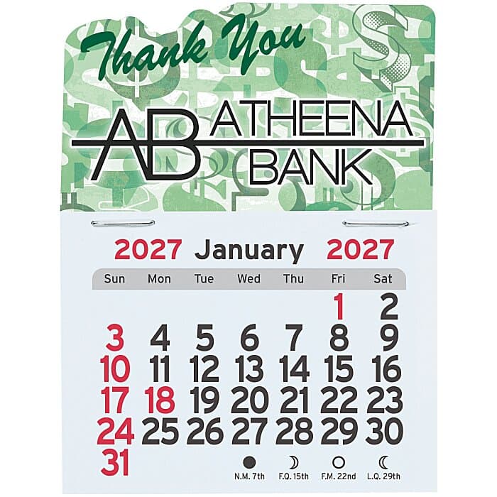 Peel-N-Stick Calendar - Thank You