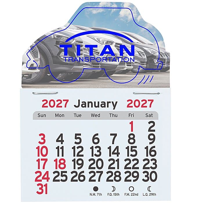 Peel-N-Stick Calendar - Car