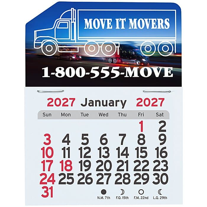 Peel-N-Stick Calendar - Semi Truck