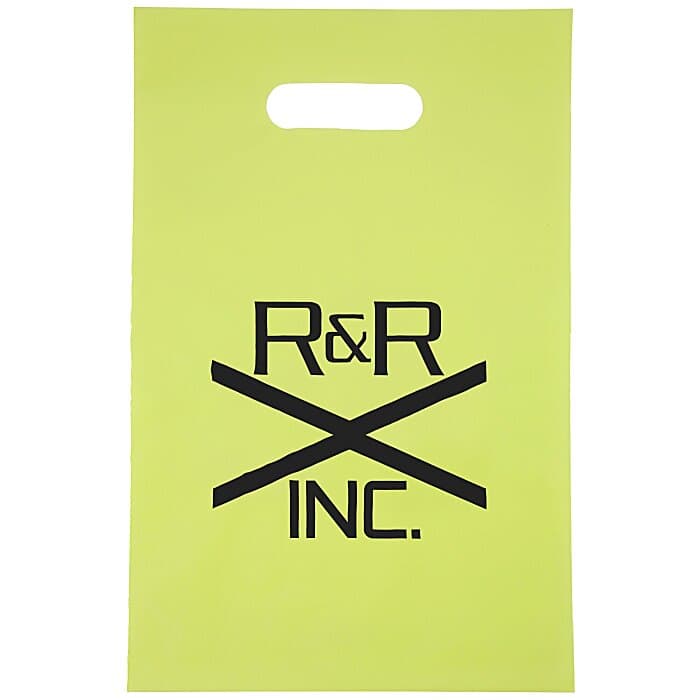 Colored Frosted Die-Cut Convention Bag - 14 inches x 9-1/2 inches