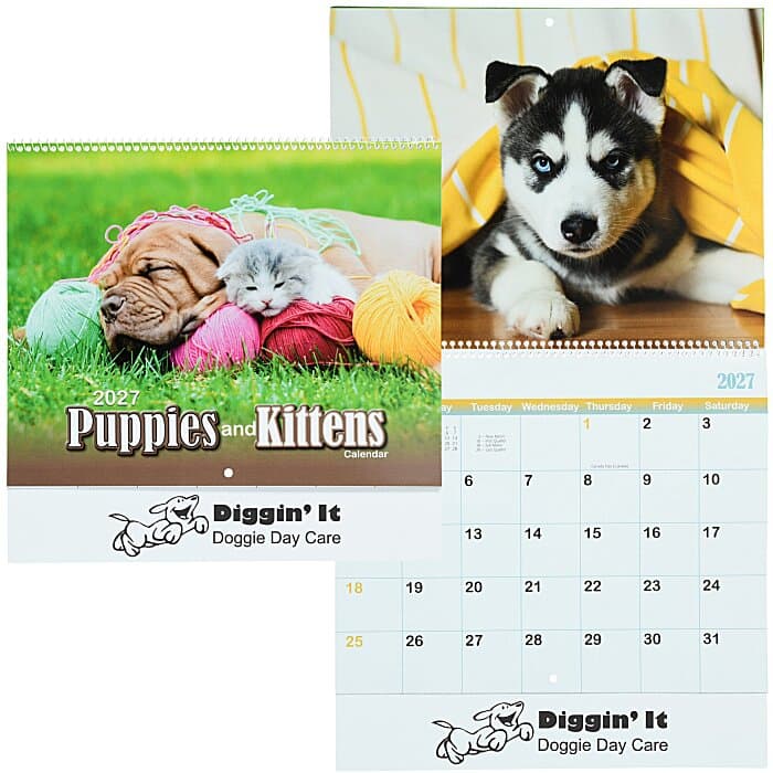 Paws - Puppies & Kittens Calendar - Spiral