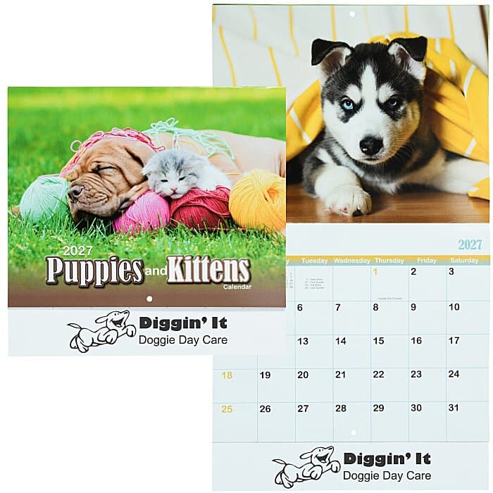 Paws - Puppies & Kittens Calendar - Stapled