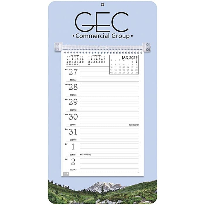 Weekly Tear Away Memo Calendar - Mountain