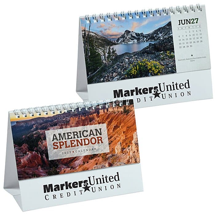 American Splendor Tent-Style Desk Calendar