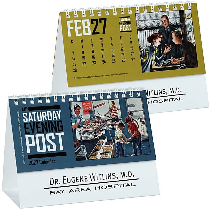 The Saturday Evening Post Tent-Style Desk Calendar