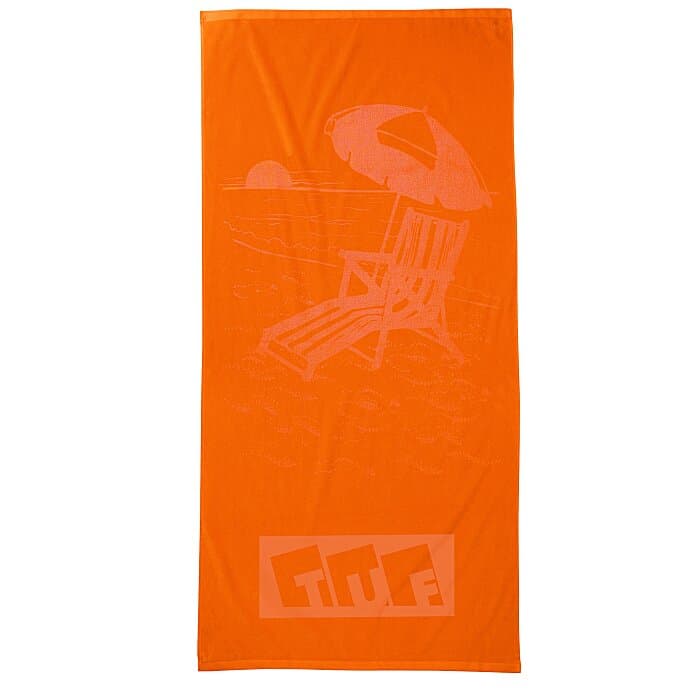 Tone on Tone Stock Art Towel - Chair with Umbrella