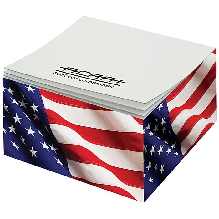 Post-it® Notes Cubes - 2-3/4 inches x 2-3/4 inches x 1-3/8 inches - Patriotic