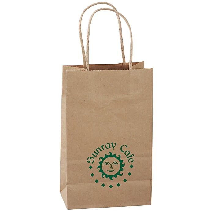 Kraft Paper Brown Shopping Bag - 8 inches x 5 1/2 inches