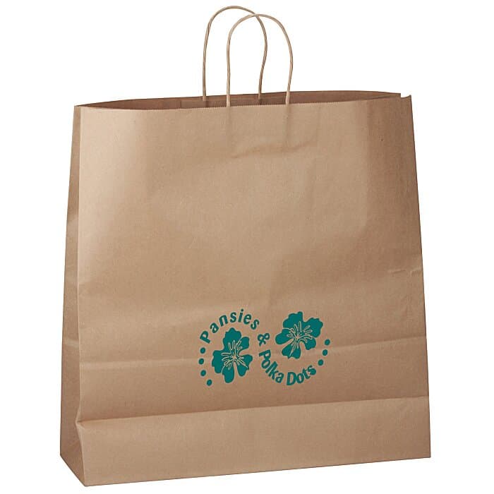 Kraft Paper Brown Shopping Bag - 18 3/4 inches x 18 inches