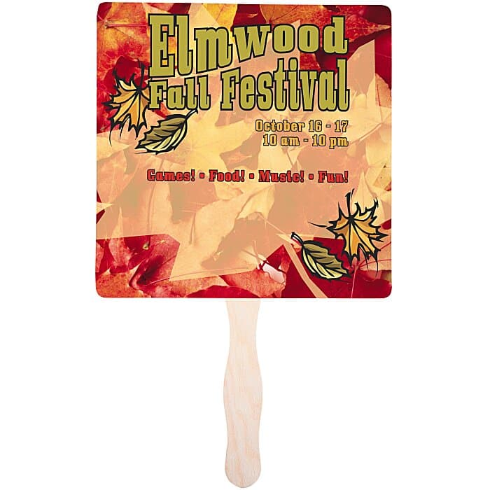 Hand Fan - 8-inch Square - Full Color
