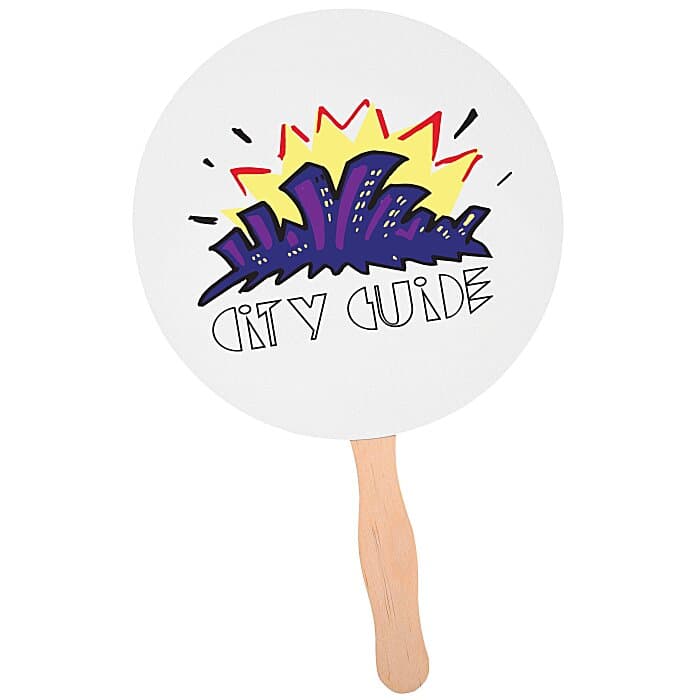 Hand Fan - 8-inch Round - Full Color