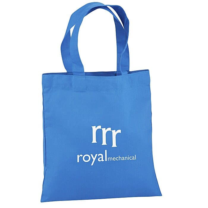 Cotton Sheeting Colored Economy Tote - 9 1/2 inches x 9 inches