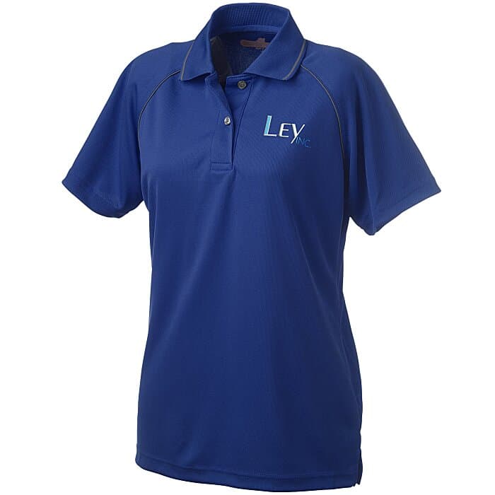Raglan Sleeve Polo with Piping - Ladies'