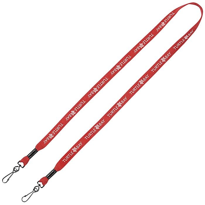 Knit Cotton Lanyard - 5/8 inches - 2 Swivel Hooks