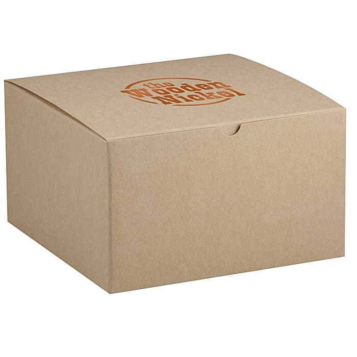 Gift Box - 10 inches x 10 inches x 6 inches - Natural Kraft