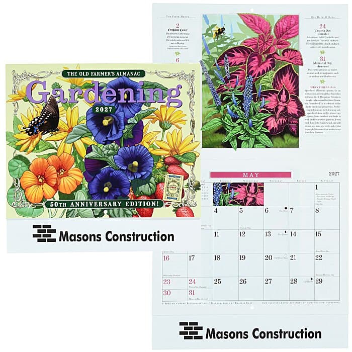 The Old Farmer's Almanac Calendar - Gardening - Stapled