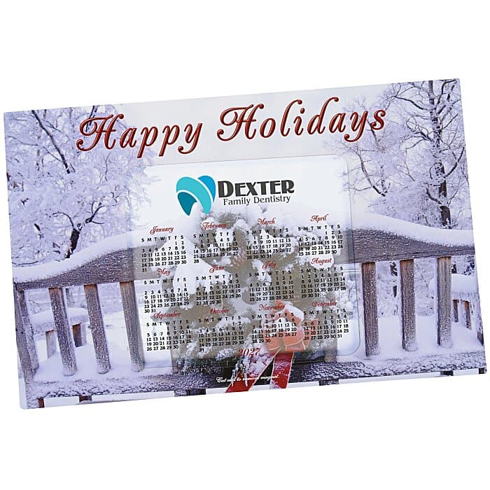 Greeting Card with Magnetic Calendar - Winter