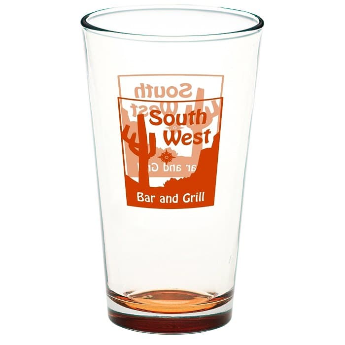 Pint Glass - 16 oz - Bottom Color