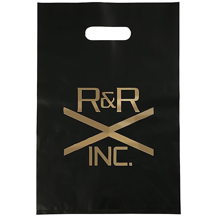 Colored Frosted Die-Cut Convention Bag - 14 inches x 9-1/2 inches - Foil