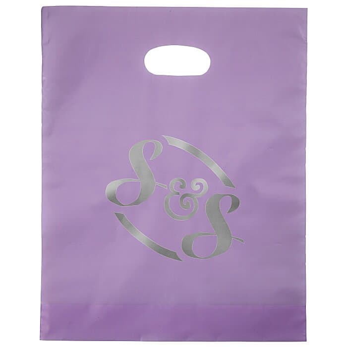 Colored Frosted Die-Cut Convention Bag - 15 inches x 12 inches - Foil