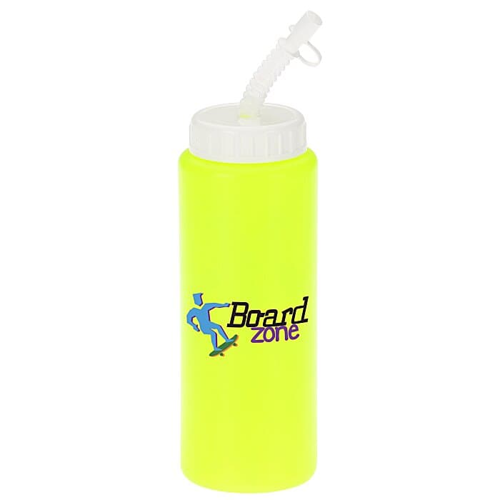 Full Color Sport Bottle with Straw - 32 oz