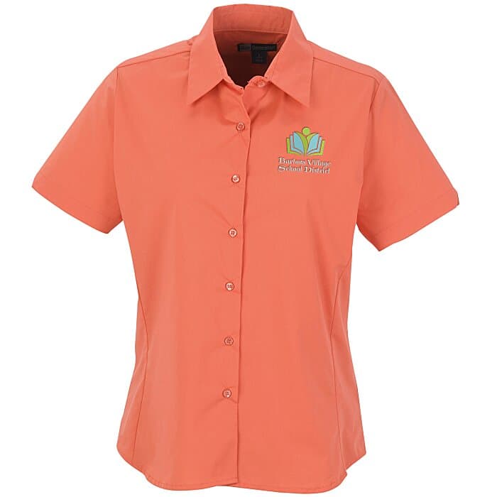Easy Care Short Sleeve Stretch Poplin Blouse - Ladies'