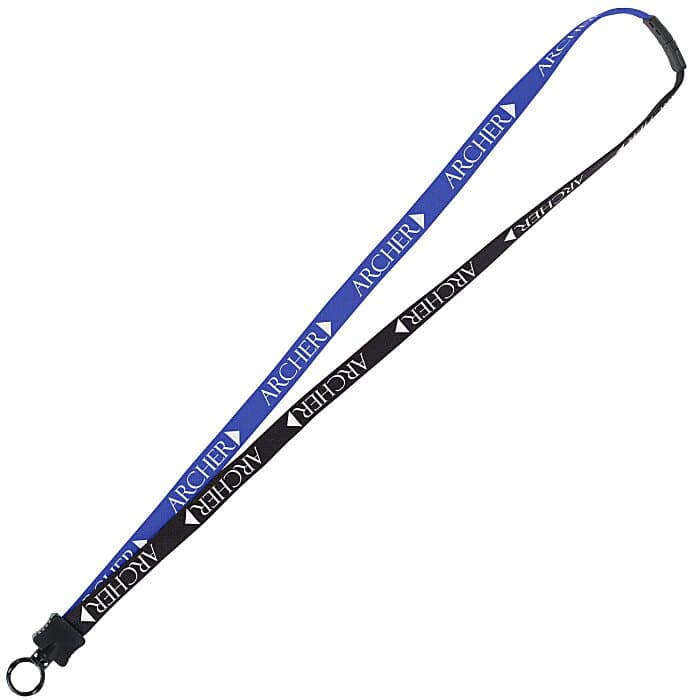 Two-Tone Cotton Lanyard - 5/8 inches - Plastic O-Ring