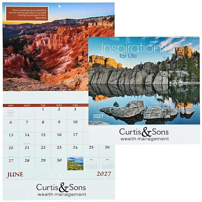 Inspirations for Life Calendar - Stapled