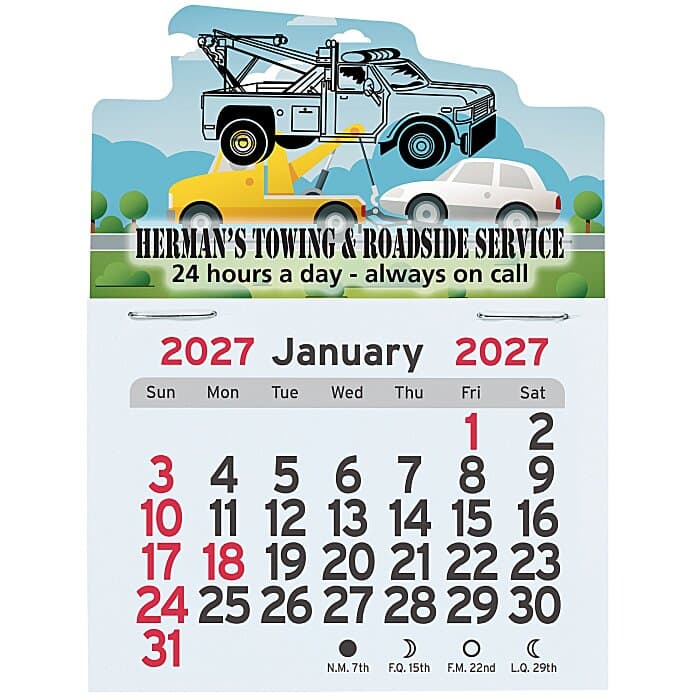 Peel-N-Stick Calendar - Tow Truck