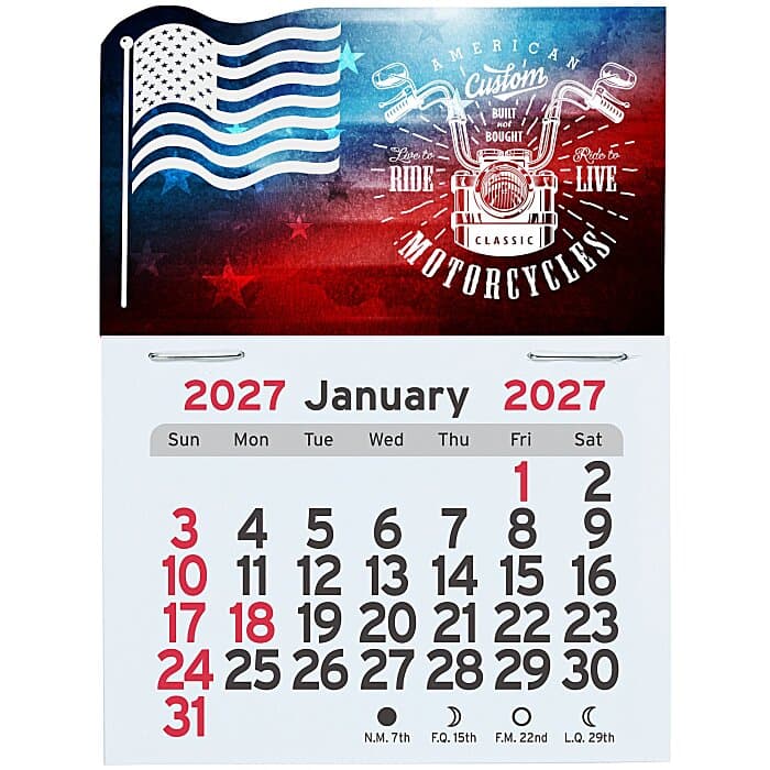 Peel-N-Stick Calendar - American Flag