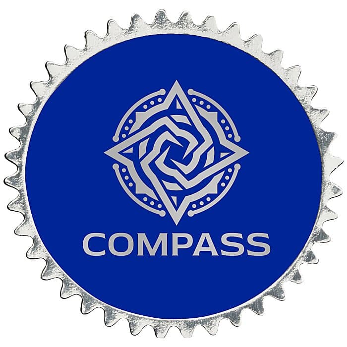 Embossed Seal by the Roll - Circle - Pinked Edge - 1 7/16 inches