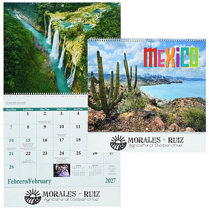Mexico Calendar - Spiral