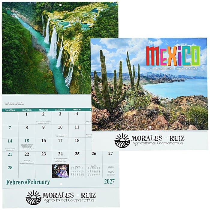 Mexico Calendar - Stapled