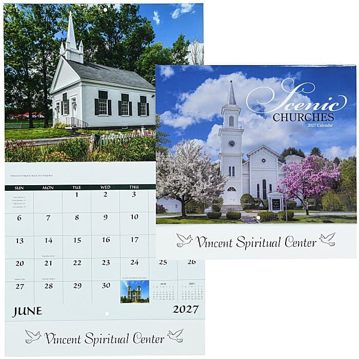 Scenic Churches Calendar - Stapled