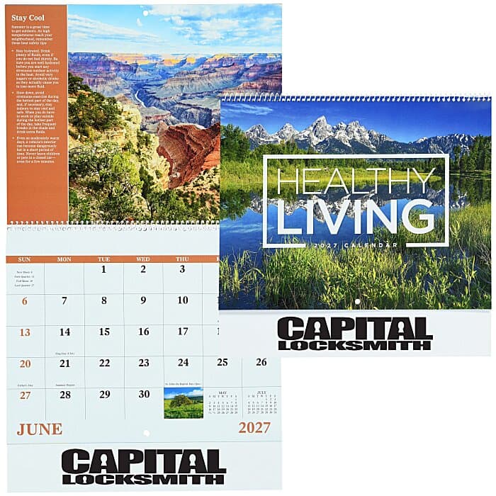 Healthy Living Calendar - Spiral