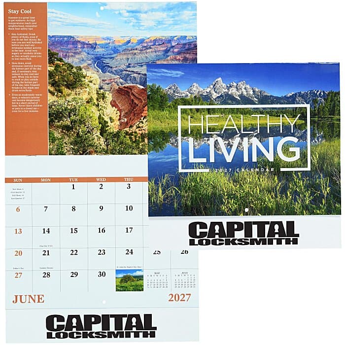 Healthy Living Calendar - Stapled