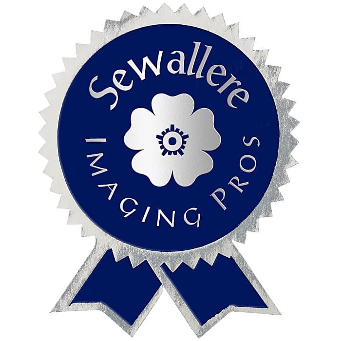 Embossed Seal by the Roll - Ribbon with Pinked Edges - 2 inches x 2 1/2 inches