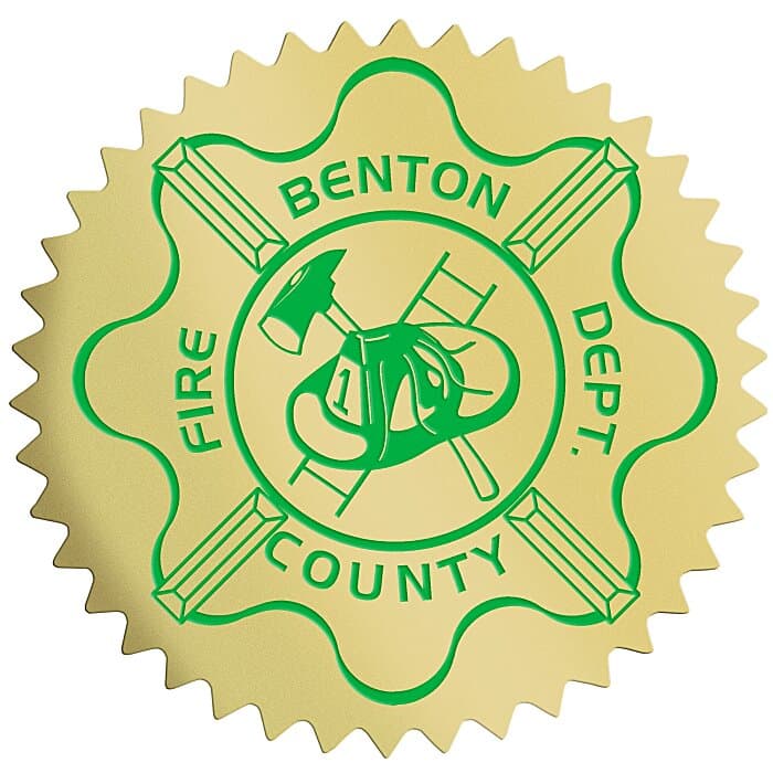 Embossed Seal by the Roll - Circle - Pinked Edge - 2 inches