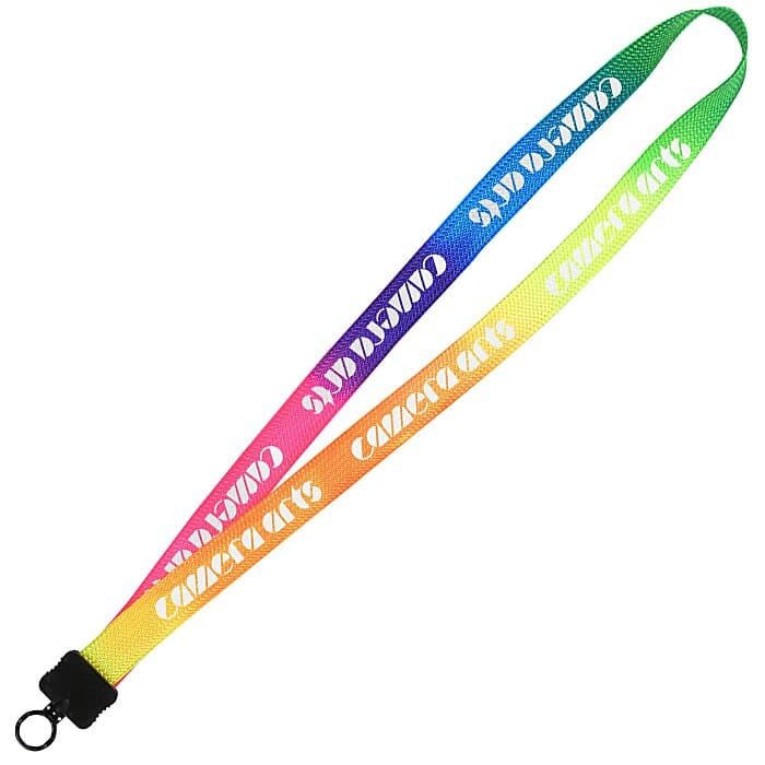 Tie-Dye Multicolor Lanyard - 3/4 inches - Plastic O-Ring