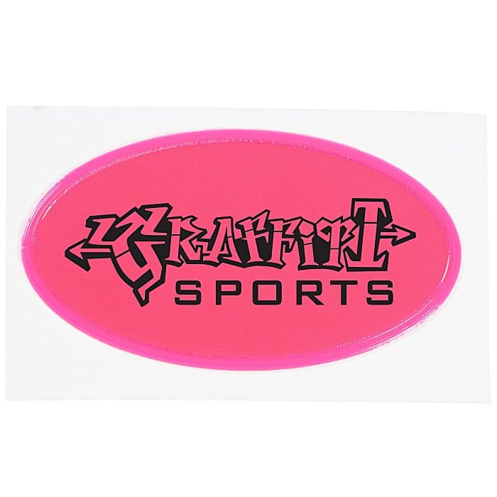 Reflective Sticker - Oval - 1 1/4 inches x 2 1/4 inches