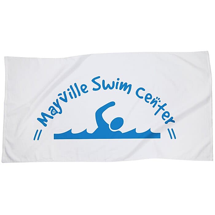 Surf's Up Beach Towel - White