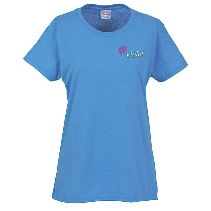 Gildan 5.3-oz Cotton T-Shirt - Ladies' - Embroidered