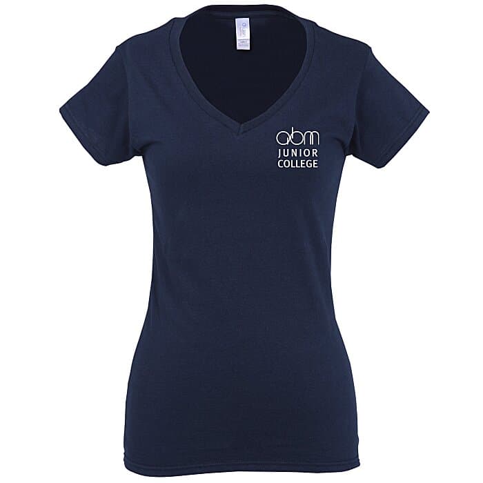 Gildan Softstyle V-Neck T-Shirt - Ladies' - Screen