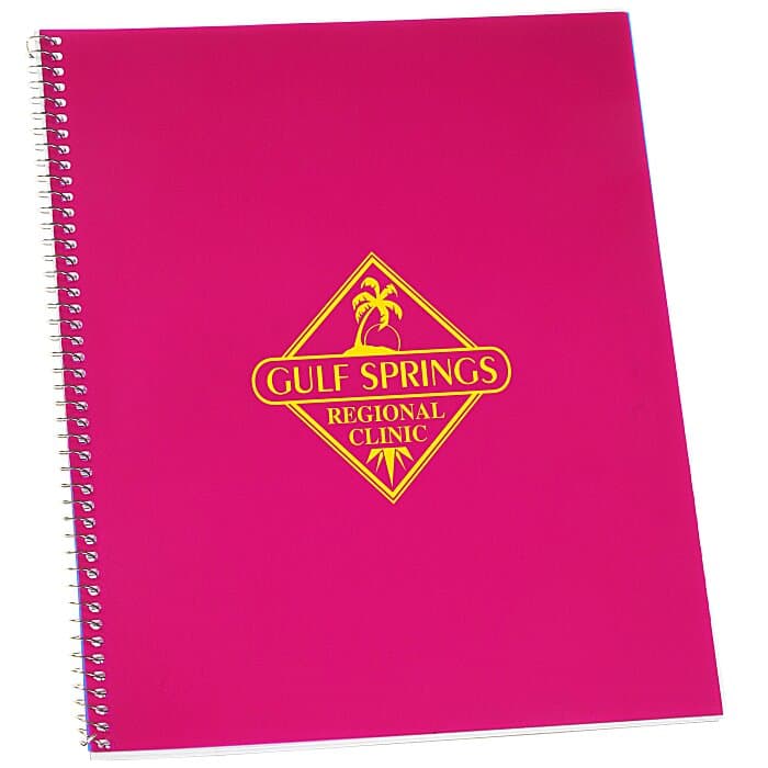 Poly Cover Notebook - 10 7/8 x 8 3/16 - Wide Rule - Translucent