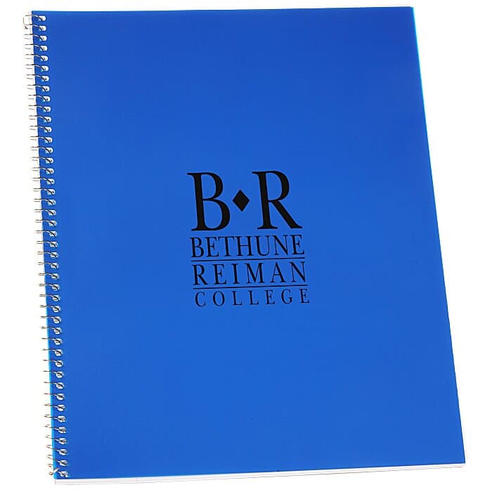 Poly Cover Notebook - 10 7/8 x 8 3/16 - Narrow Rule - Translucent